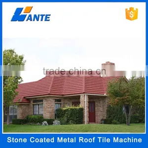 High Quality Aluminum Zinc Plate Colorful Stone Coated Metal Roof Tile Machine, Durability Corrugated Building Materials Quality Choice thumbnail-1