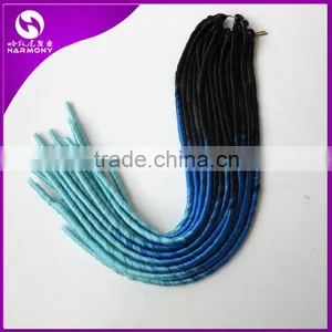 HARMONY NEW ARRIVE 20" 95g Synthetic Soft Dreadlocks Braids in Ombre Color Pre Crochect Ombre Faux Locs Braid Hair Extensions thumbnail-5