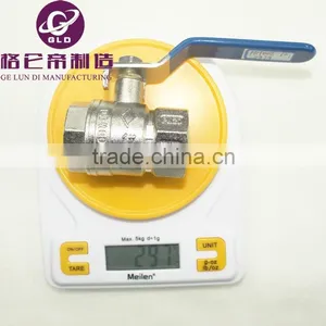 GLD Cheap Price 5PCS/LOT Hot Sale 1/4" Double Male External Thread Ball Valve ,brass Ball Valve , Valvecopper , thumbnail-4