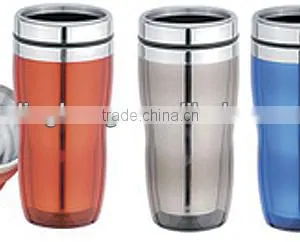 2014 Hot Sale High Quality Double Wall Heart Shape Couple Coffee Mug thumbnail-1