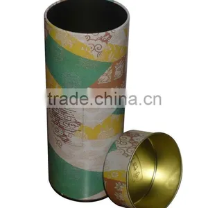 New Style Metal Round Tall Tin Can for Wine or Tea thumbnail-1