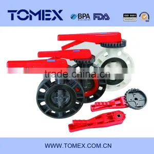 PVC Butterfly Valve With Red Handle thumbnail-1