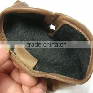 Tan Color Lady Real Genuine Leather Gloves thumbnail-2