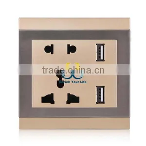 5v All-powerful USB Wall Socket Dual USB Night Light Touch Switch Fashion for Amazon thumbnail-1