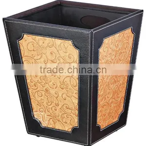 Leatherette Trash Can and Recycling Indoor Waste Bin thumbnail-6