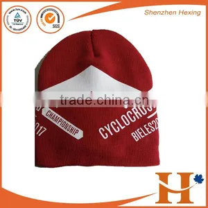 Promotional Winter Free 100% Polyester Knitting Beanie With Embroider Logo thumbnail-2