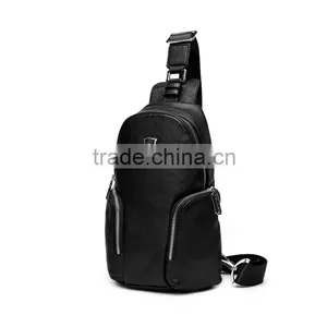 2016 Fashion Men Black Leather Single Strape Shoulder Bags Messenger Bags Dongguan thumbnail-5