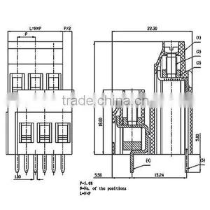 UTL 2016 Highest Demand 5mm Pitch Brass Contact Screw Clamp PCB Terminal Block 0.2mm To 4mm thumbnail-4