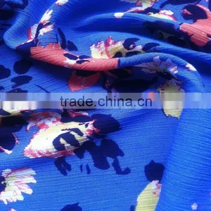 Best Selling Summer Fashion Soft 100% Printed Rayon Crinkle Fabric thumbnail-3