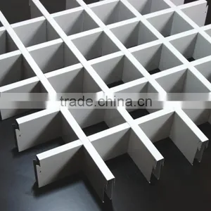Factory Direct Sale White Aluminum Open Grid Ceiling, T Bar Matching Aluminum Suspended Ceiling Grid for Shopping Halls thumbnail-1