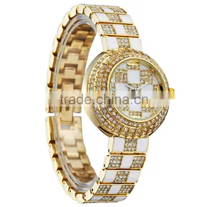 2015 Kingsky KY067 Gold Plated Jewelly Quartz Lady Fashion Watch thumbnail-5