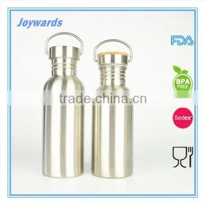750ml Portable Single Wall Stainless Steel Water Drinking Bottle thumbnail-1