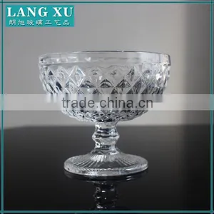 Artificial Stripes Carved Glass Ice Cream Cups Salad Cups Party Supplies Gifts thumbnail-1