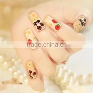New Fashionable Salon Design Artificial Diamond Decorated Nail Tips Salon Nail Tips thumbnail-3