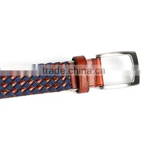 Hot Sell Genuine Leather Weaving Pin Belt Buckle Cow Leather Belt Mens thumbnail-5