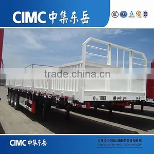 CIMC 3 Axle Side Wall Cargo Truck Trailer With Side Boards thumbnail-3