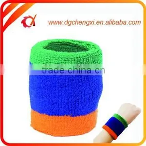 2016 Green Blue Orange Mix Color Sports Cotton Wristband thumbnail-1