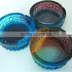 Liuli Glaze Color Crystal Cigarette Ashtray With Engraved Logo Color (R-1009 thumbnail-1