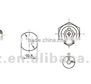 19mm Vending Machine Key Slot Machine Key Switch,12mm Electronic Key Lock Switch thumbnail-4