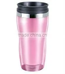450ml Double Wall Plastic Outer Stainless Steel Inner Promotional Mugs thumbnail-1
