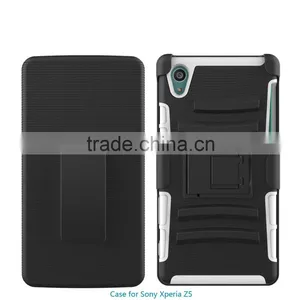New China Products for Sale 3 in 1 PC Silicone Belt Clip Hard Case for Sony Xperia z5 Back Case Cover China Suppliers thumbnail-1