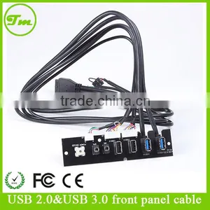 USB3.0 Cable Elbow+usb 2.0 Female+audio Cable+PCB13133 Front Panel Cable thumbnail-1