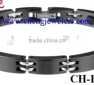 Vogue Bracelets Jewelry Black Ceramic Mens Hand Bracelets thumbnail-3