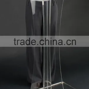 Acrylic Podiums for Floor, X-Shaped Post, Rubber Feet - Clear thumbnail-3