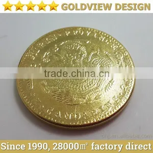 Custom Gold Coin/challenge Coin/gold Plated Tungsten Coin/Gold Tin Alloy Plating for Variety Use Made in China thumbnail-4