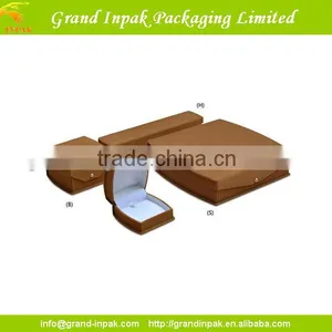 High Quality Flocking Jewelry Set Box With Hinge and Golden Lock thumbnail-1