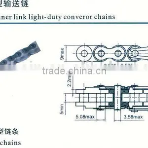 Dongsheng Chain SS304 Engineering Plastic Inner Link Light-duty Conveyor Chains thumbnail-1
