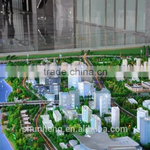 District Planning 3d Architectural Scale Model With Lighting System for Exhibition thumbnail-4