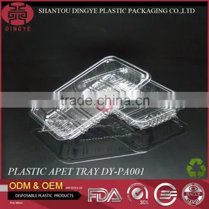 Disposable Plastic PET Packaging Tray Food-grade Safty Eco-friendly Transaprent DY-PA001 thumbnail-1