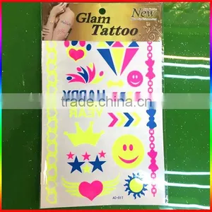 Newest Fluorescence Temporary Tattoo Body Water Based Tattoo thumbnail-3