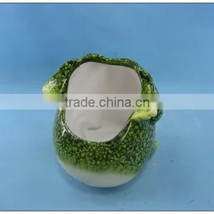 Ceramic Frog Garden Pot, Pottery Garden Flower Pot thumbnail-3