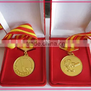 Gold Baseball Medals With Velvet Packing Box thumbnail-1