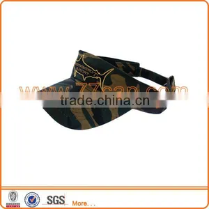 100% Cotton Camo Sun Visor Cap thumbnail-1