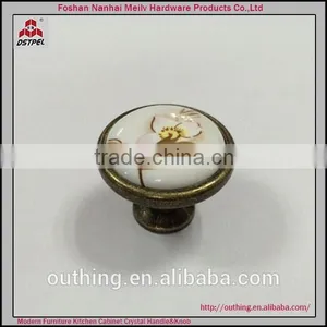 Chaozhou Classical Zamak Furniture Cabinet Ceramic Knob thumbnail-1