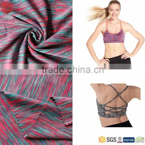 Space Dyed Single Jersey Knit Stretch Polyester Fabric For Sportwear thumbnail-1