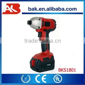 BKS1801 Taizhou Bak 18V Li Ion Cordless Impact Screwdriver,18V Cordless Screwdriver Power Tool thumbnail-1