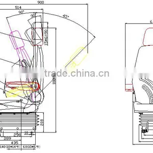 Fabric Grammer Bus Driver Seat, Suspension Seat(YS18) thumbnail-6