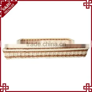 Environmently Supermarket Plastic Synthetic Rattan Fruit Display Tray thumbnail-6