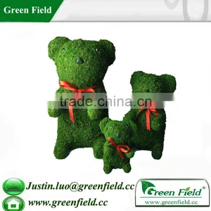 Bear Plant Fiber Frame Topiary With Moss thumbnail-1