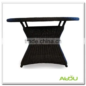 Audu Black Rattan 100cm Round Dining Table thumbnail-2