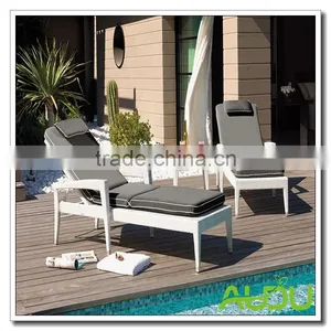 Audu Boston Pool Wicker Outdoor Lounger thumbnail-1
