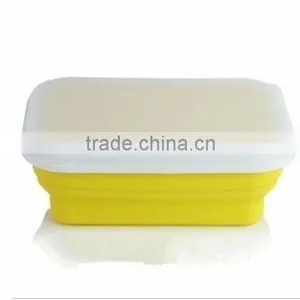 Hot Microwave Safe Food Grade Silicone Collapsible Lunch Case thumbnail-1