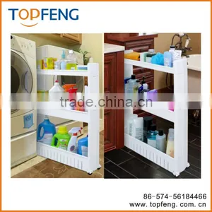 Plastic Storage Rack With Wheels/Slide Out Storage Tower thumbnail-1
