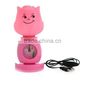 Fashion Rose Elf Smiley Clock Lamp thumbnail-1