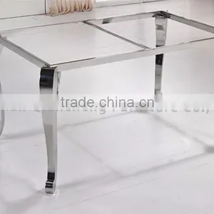 Marble Top Stainless Steel Dining Table Set for Living Room Furniture thumbnail-5