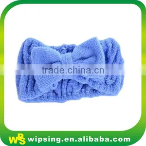 High Quality Terry Cloth Headband With Flower thumbnail-2